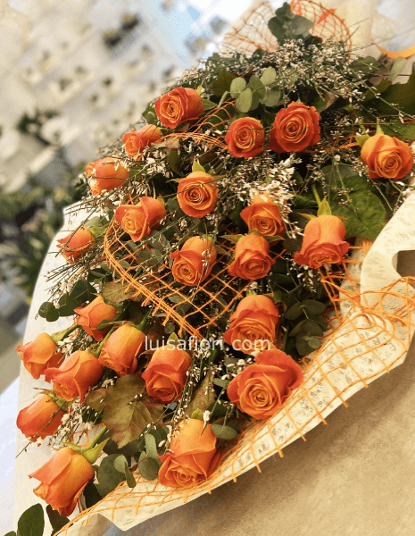 Mazzo Rose arancio da comporre per numero di steli