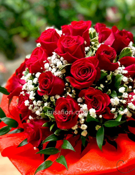 Bouquet 7 rose rosse